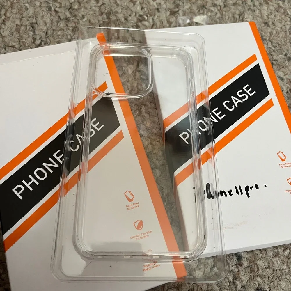 New Lot of 2 Clear Hard Cases for iPhone 11 Pro 6.1